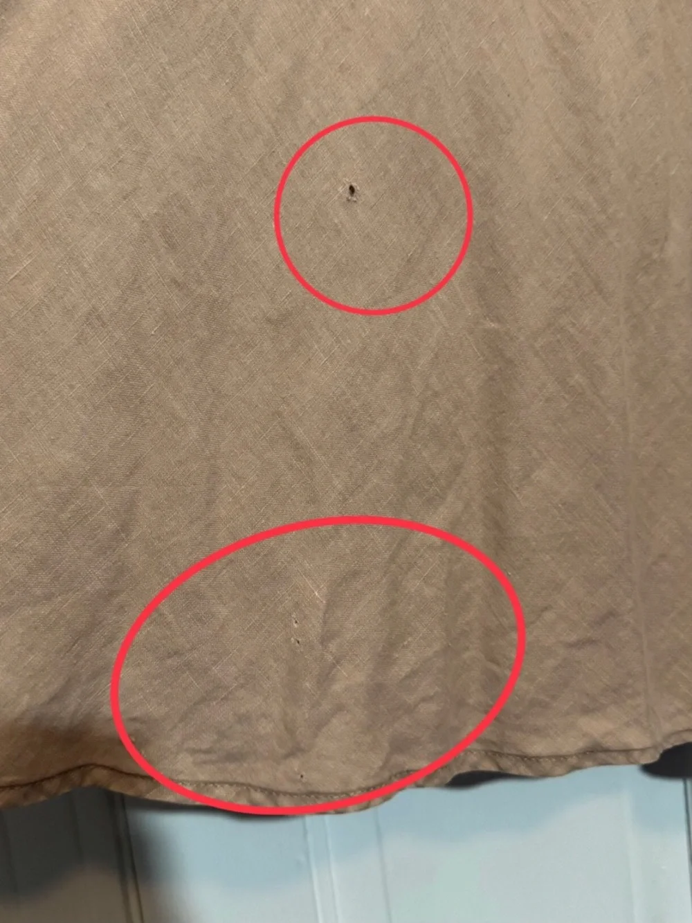 Len Ok Size Small Cream Linen Midi Length Skirt Boho Western Cottagecore Hippie - Picture 3 of 6